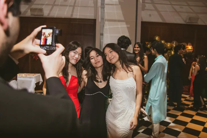 A strip of three photos